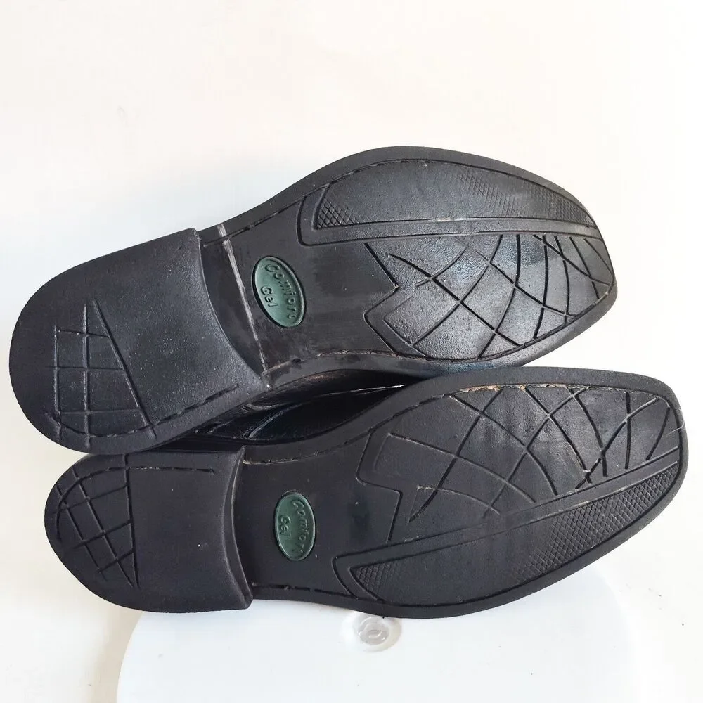 Sandro Comfort Gel Mens Size‎ 8 D Ankle Boots Pebbled Leather Black Lace-up